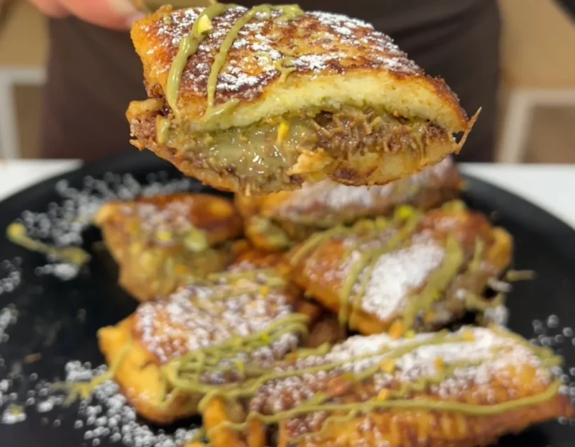 Dubai Chocolate French Toast Sticks 🤎