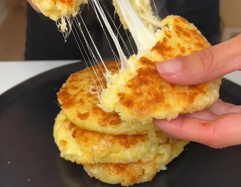 Arepas de Arroz with Cheese | Easy Leftover Rice Arepas Recipe