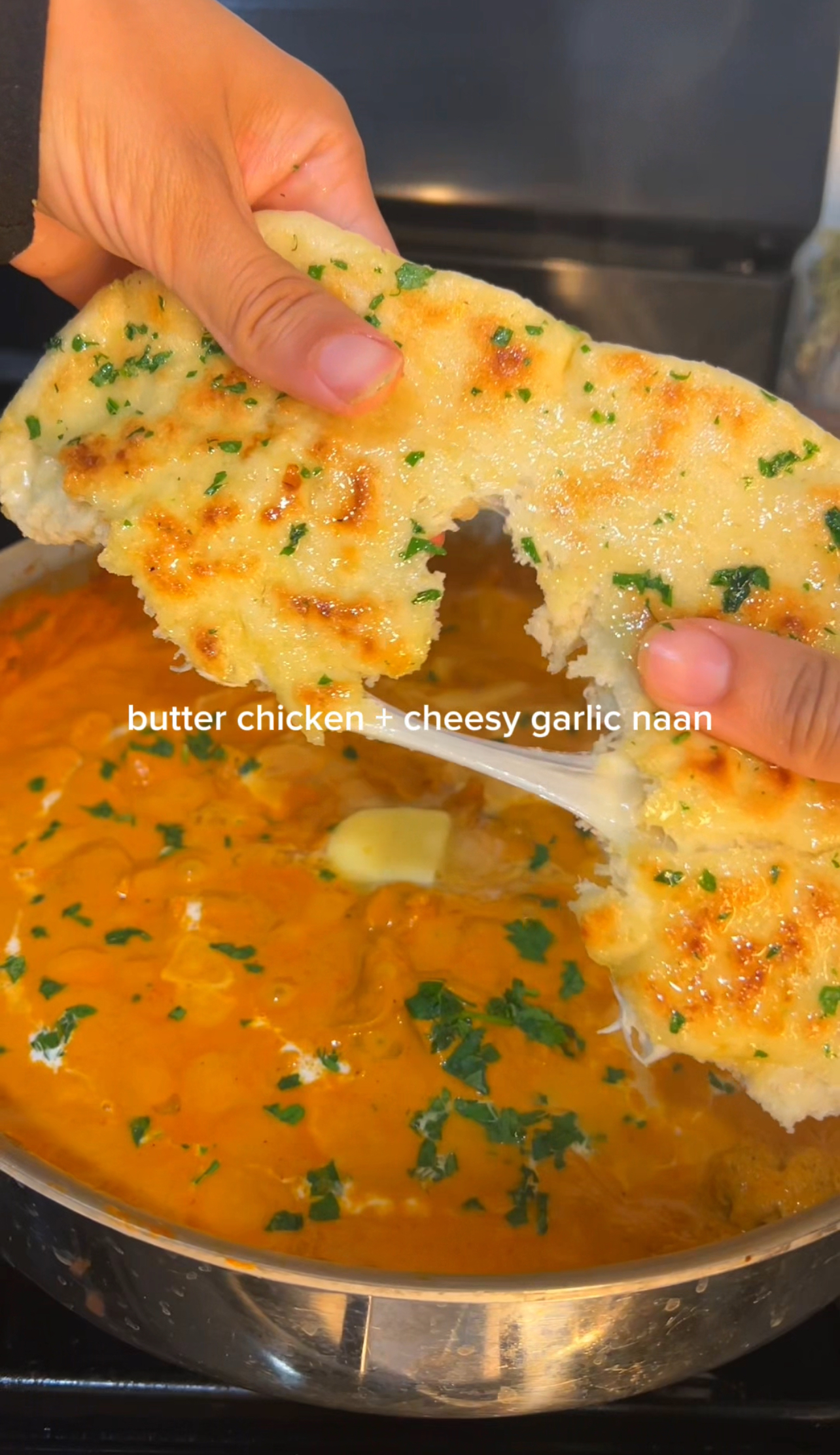 img_9377-1 Butter Chicken + cheesy garlic naan