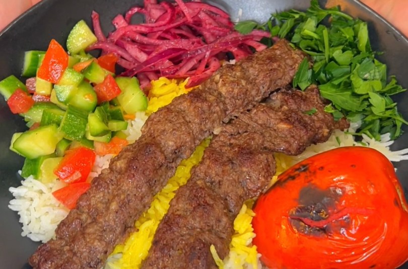 Sheet Pan Beef Kebabs | Easy Oven-Baked Iftar Dinner with Rice & Salad