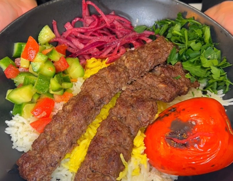 Sheet Pan Beef Kebabs | Easy Oven-Baked Iftar Dinner with Rice & Salad