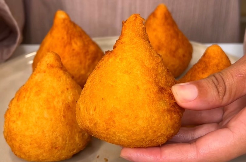 chicken coxinha with yuca dough