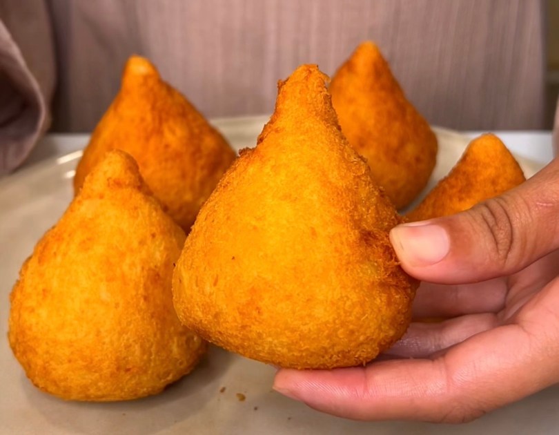 chicken coxinha with yuca dough