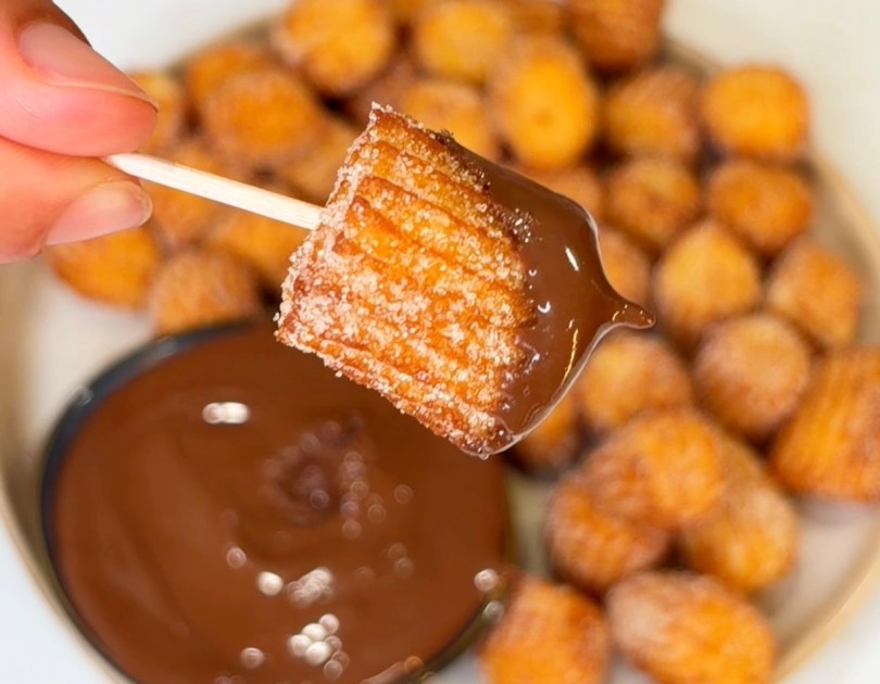 Mini Churros | Easy Homemade Crispy Churro Bites with Sugar